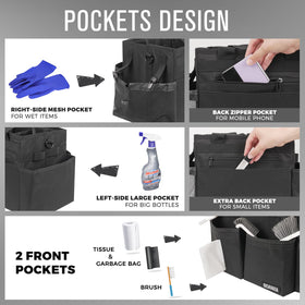 SCAVATA wearable bag with handle and shoulder straps enables hands-free efficiency.