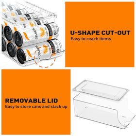 SCAVATA skinny can organizer lid-open illustrates quick access and spill protection.