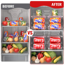 SCAVATA transparent pantry bin enables fast access to canned goods