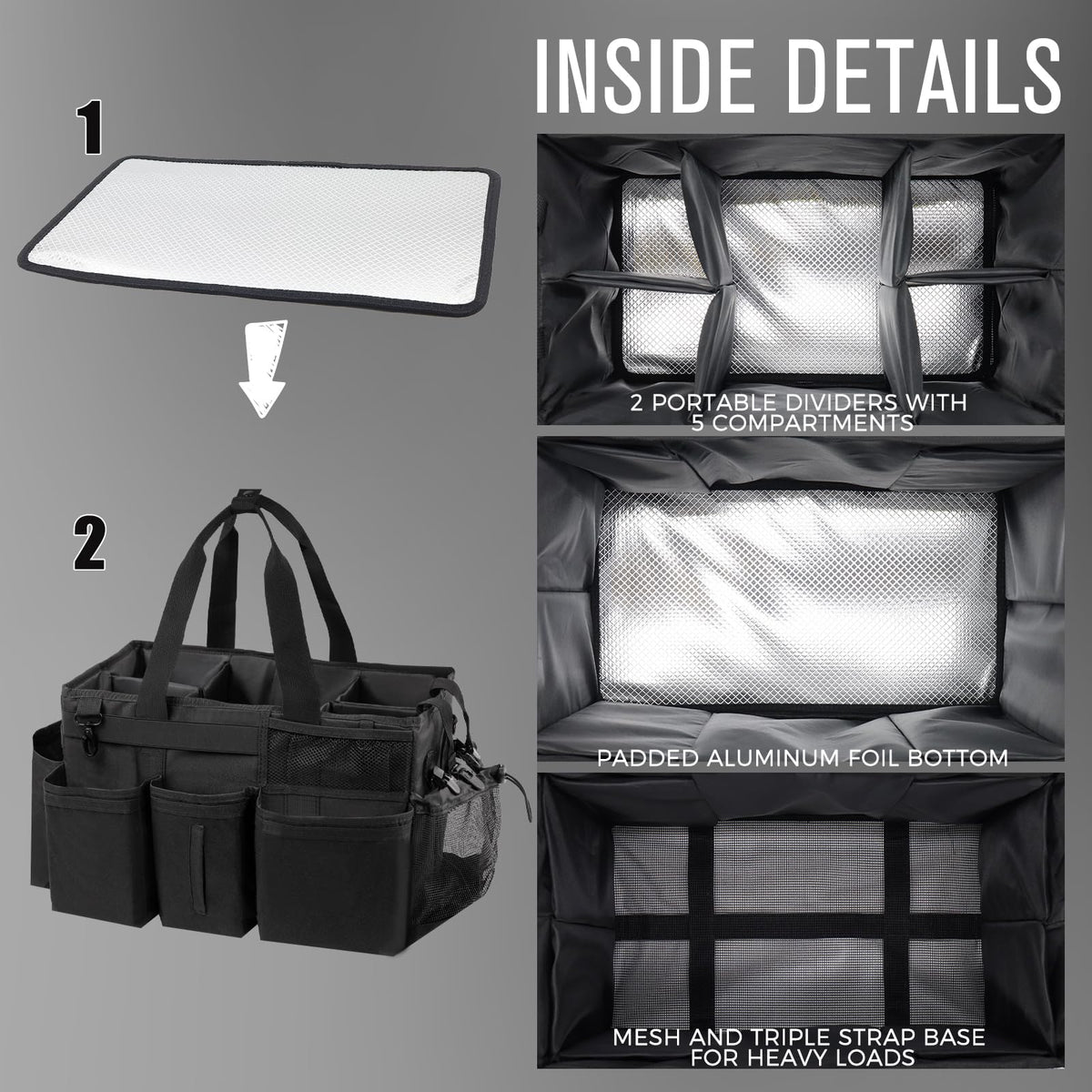 SCAVATA aluminum-bottom design helps keep the bag dry during cleaning.