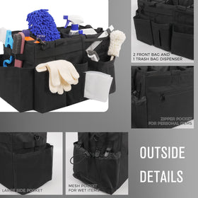 SCAVATA adjustable dividers organize tools inside the caddy.
