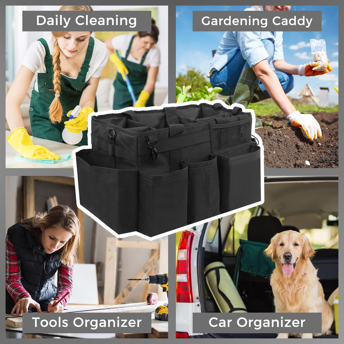 SCAVATA versatile caddy for home, car, garden and more tasks.