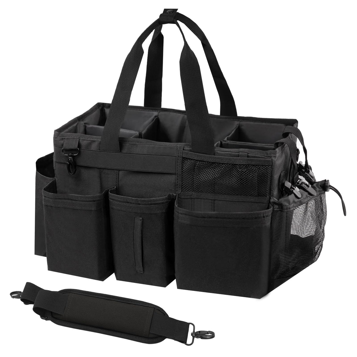 SCAVATA wearable cleaning caddy with handle for easy on-the-go cleaning.