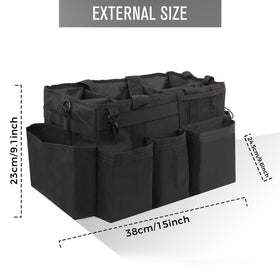 SCAVATA interior compartments provide quick access to sprays and towels.