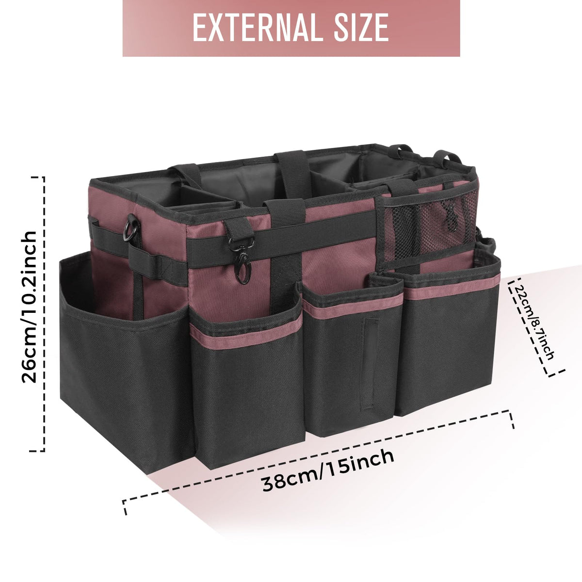 SCAVATA bag dimensions 15.7 x 9.6 x 9.1 inches provide ample storage.