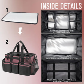 SCAVATA caddy with foldable dividers for customizable tool organization.