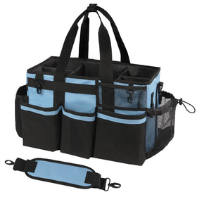 SCAVATA wearable cleaning caddy front view with organized pockets for easy tool access