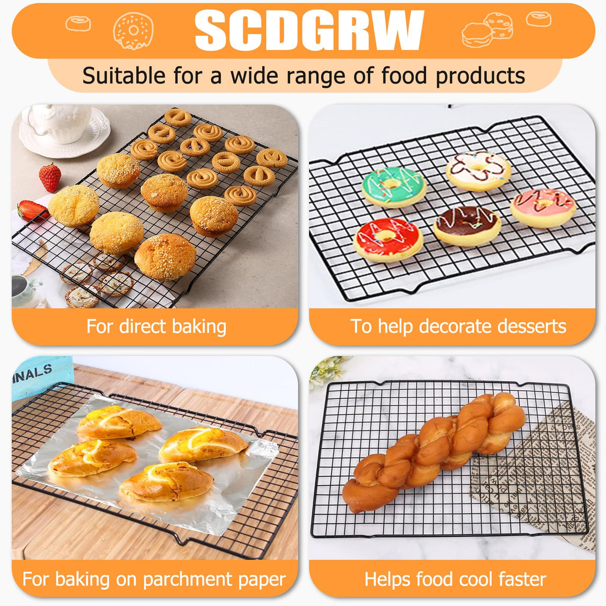 SCDGRW heavy-duty rack on counter ready for use