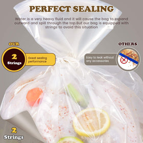 SCENGCLOS brining bag two large clips keep it closed even with weighty brine