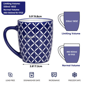 Schliersee six-pattern geometric mugs offer varied options for family tea time.