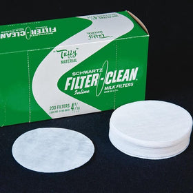 The Schlueter Small Milk Strainer Disks closeup for quick-flow filtration in dairy