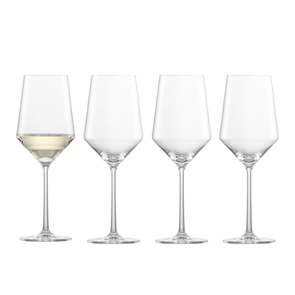 Schott Zwiesel Pure Sauvignon Blanc glass set, top view for elegant dining