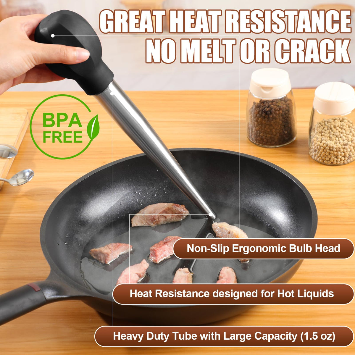 Two included cleaning brushes with SCHVUBENR baster for easy maintenance.