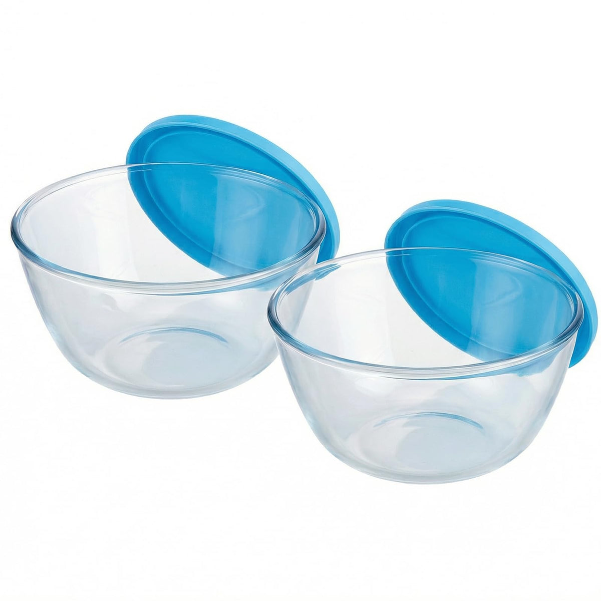 SCLWSS glass sourdough mixing bowls 2-pack ready for mixing and rising dough