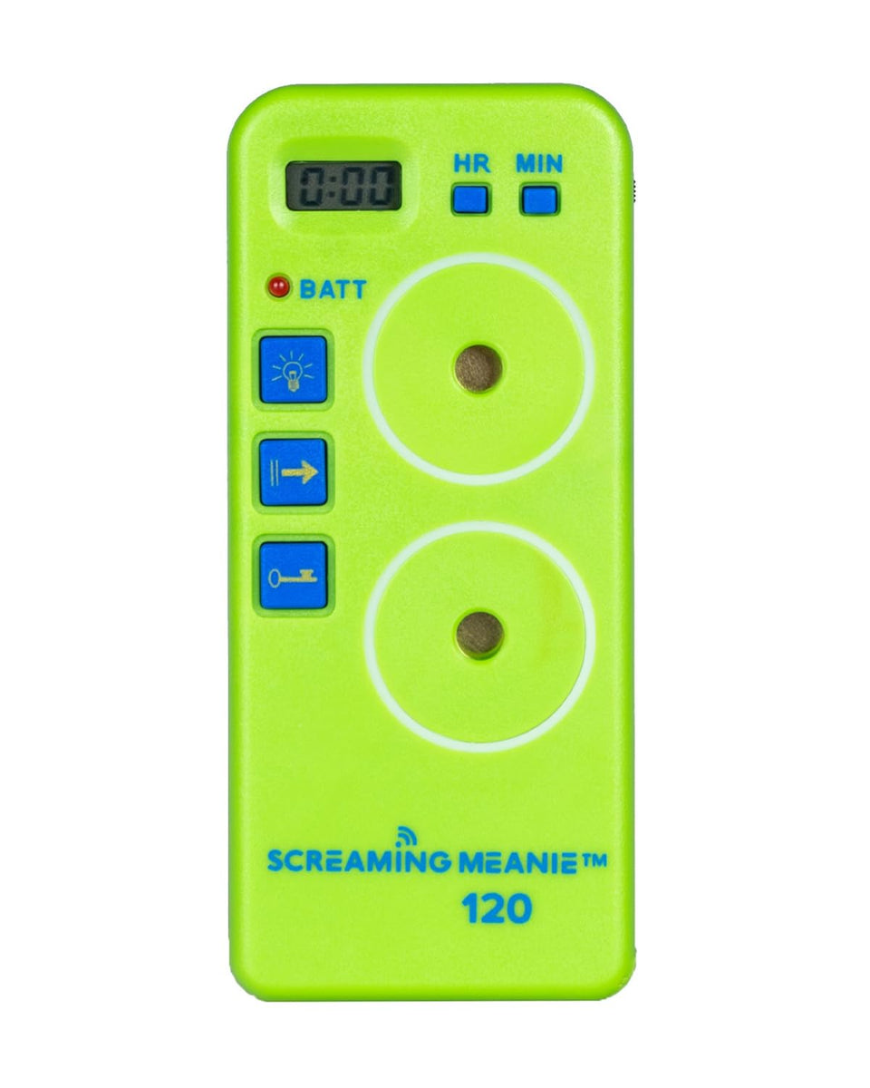 Screaming Meanie TZ-120 front view: durable alarm timer for heavy sleepers.