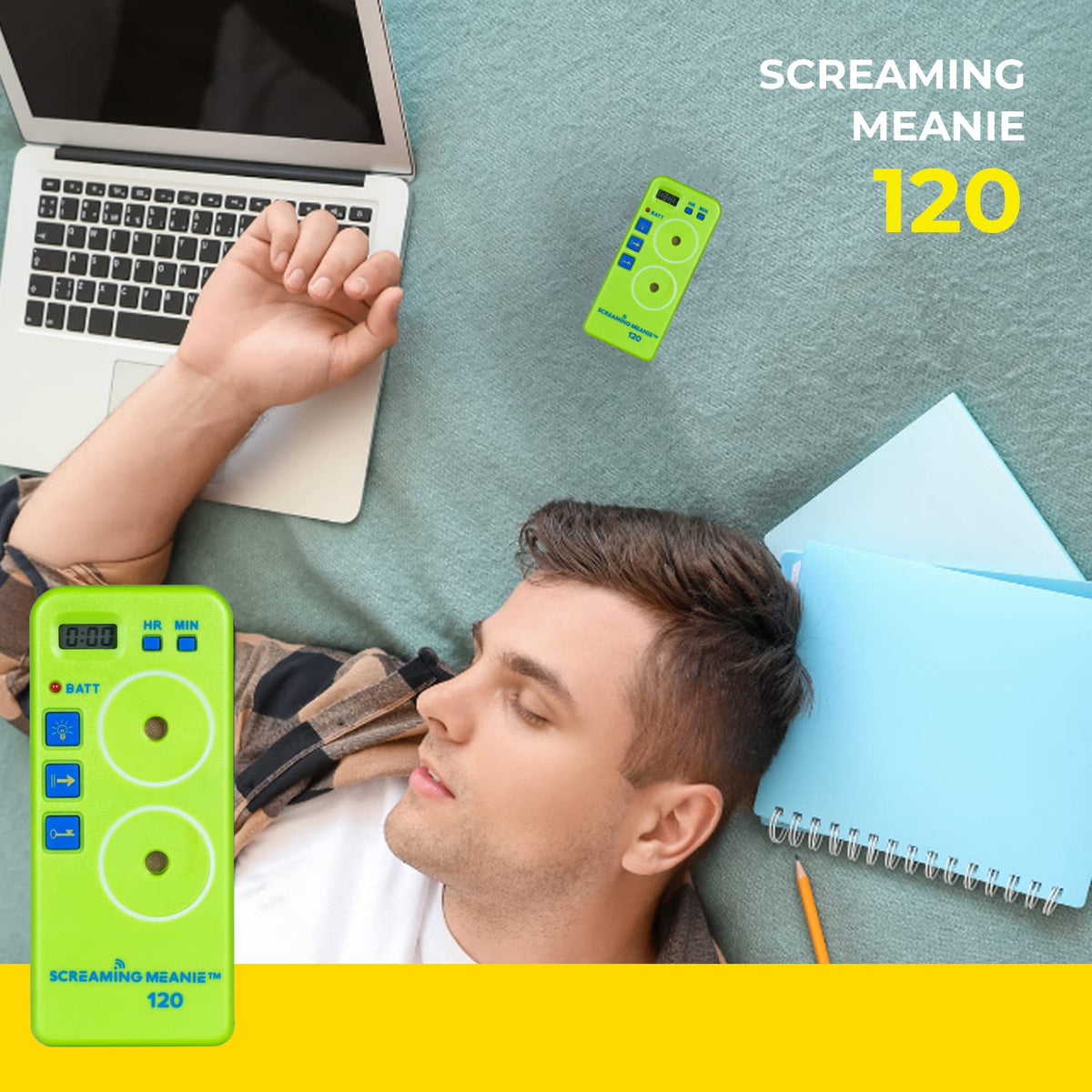 Screaming Meanie TZ-120 countdown display: clear time remaining for precise reminders.