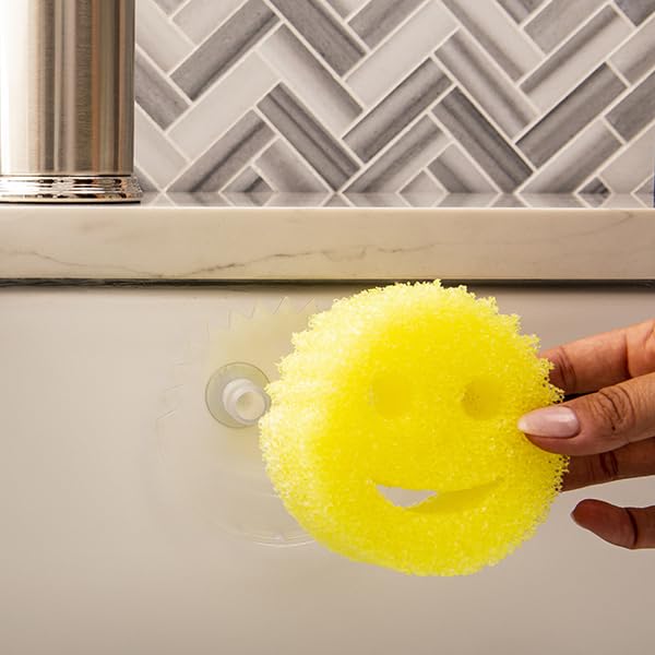 Scrub Daddy holder's open design allows quick drainage after use