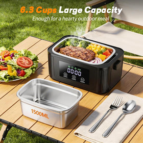 Scudra heated lunch box features enlarged heating plate for even warmth