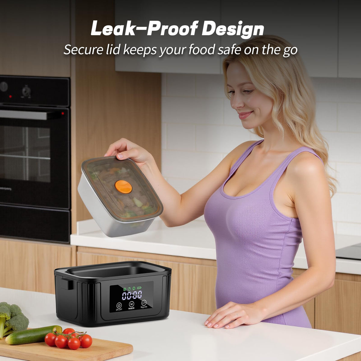 Scudra leak-resistant lid protects meals during storage and transport
