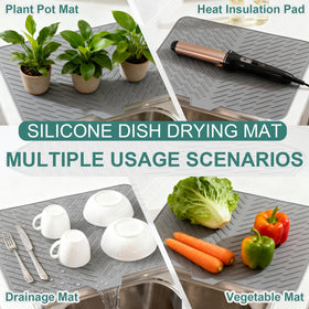 SCYFREID silicone drying mat is multi-functional as sponge holder or shelf