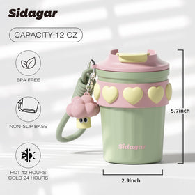 SDGA+ 18-10 stainless steel insulated mug maintains flavor and temperature
