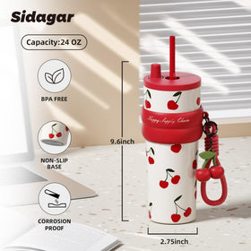 SDGA+ cherry tumbler leakproof lid ideal for travel