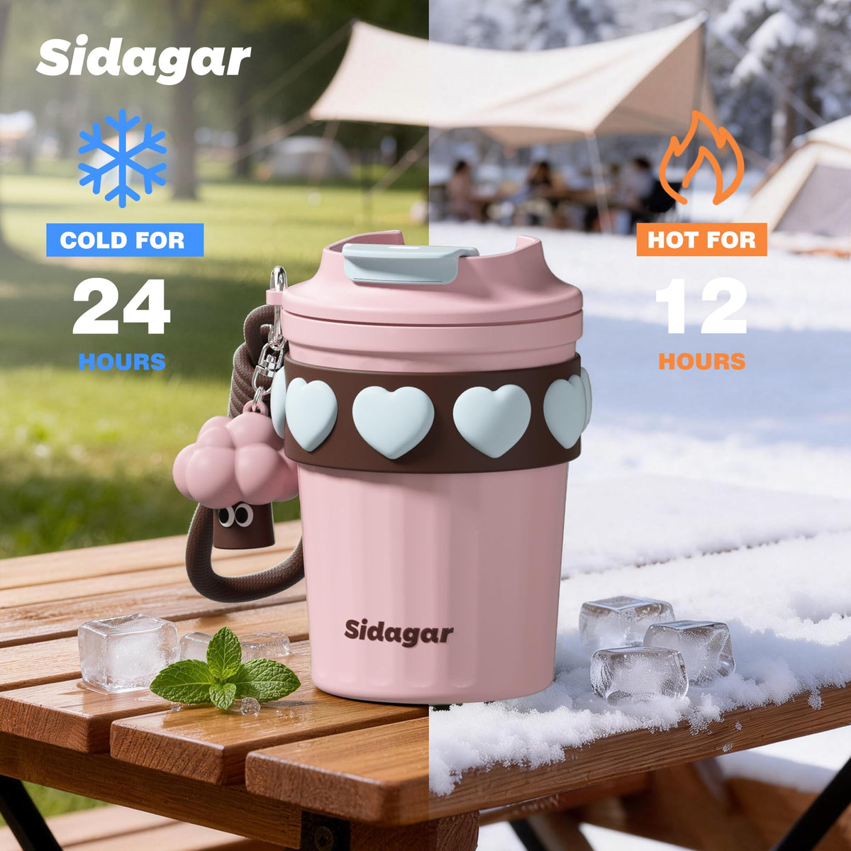 SDGA+ slim profile fits most car cup holders for travel ease.