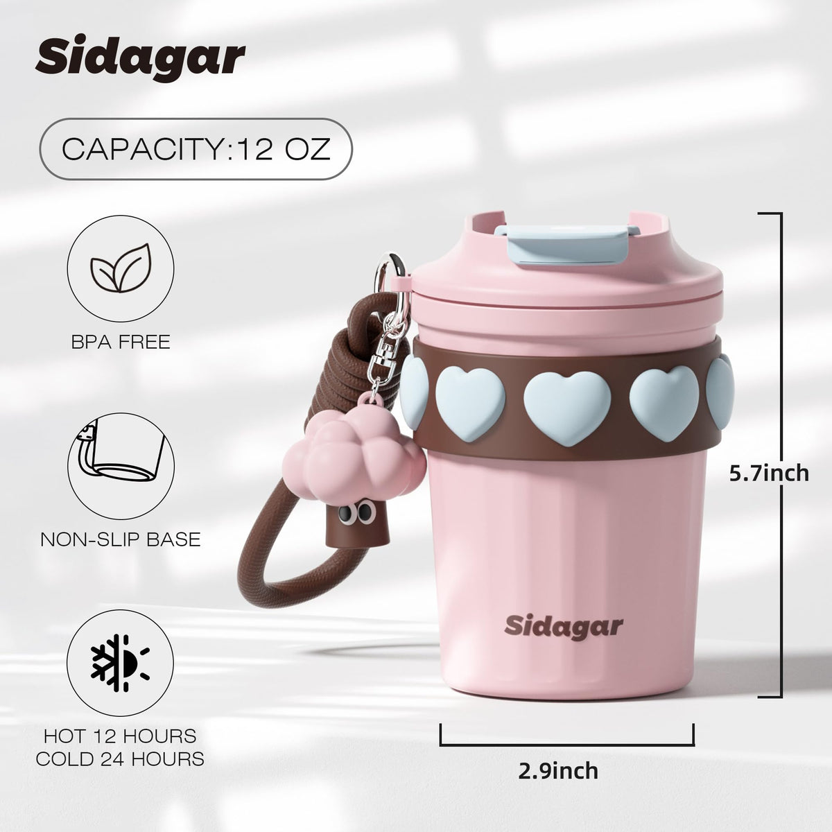 SDGA+ stainless steel body resists rust and preserves flavor during daily use.