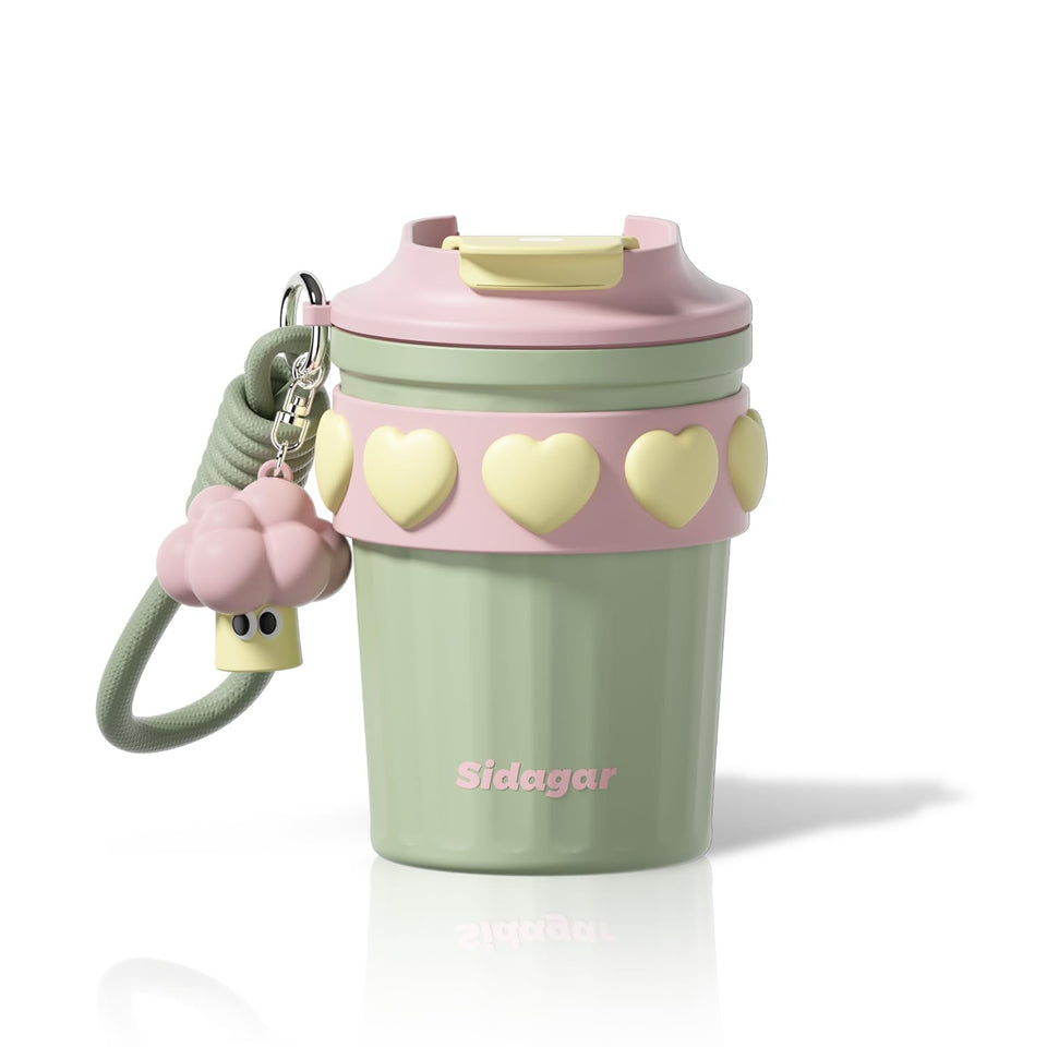 SDGA+ travel mug with leak-proof lid keeps drinks secure during commutes
