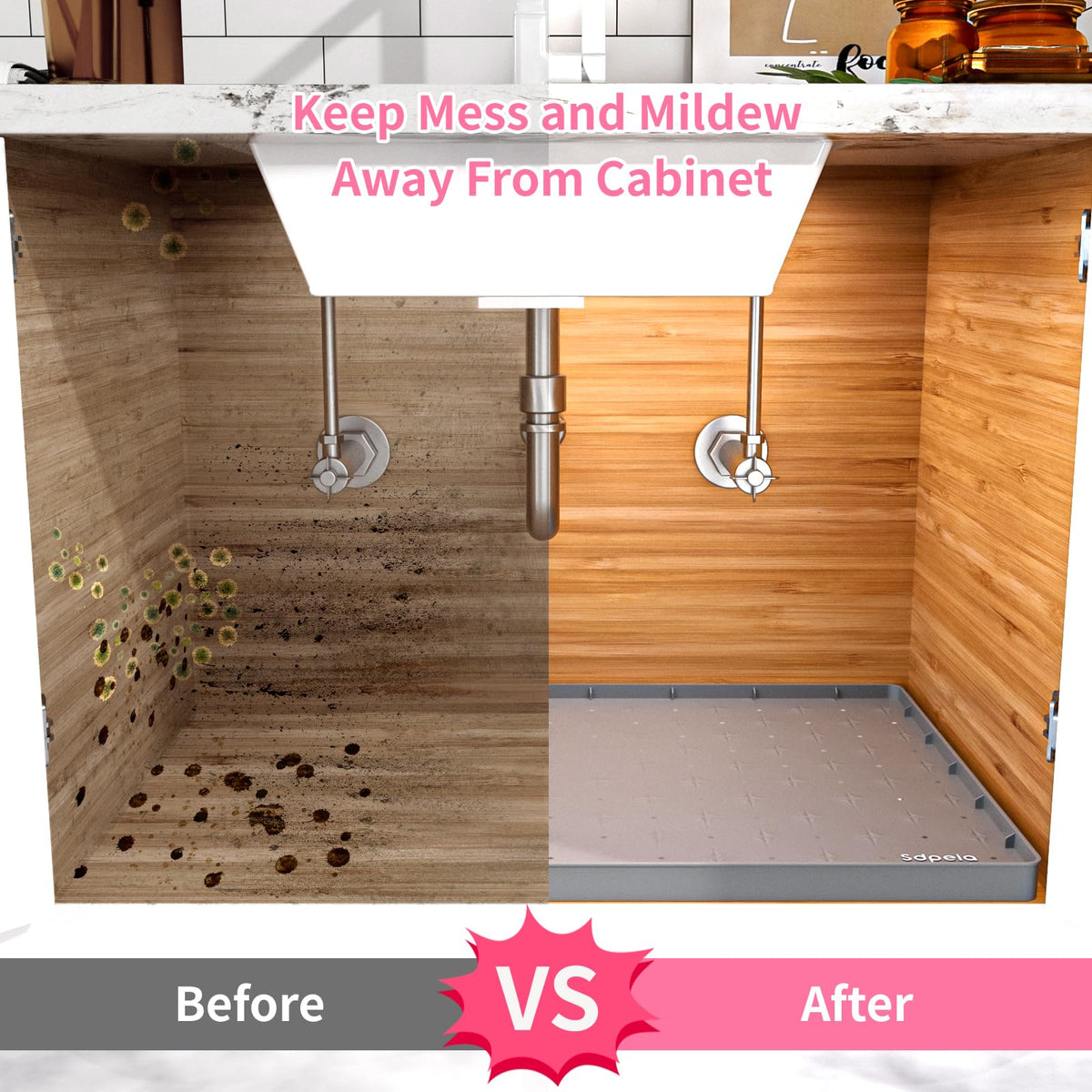 Sdpeia cat litter mat helps manage mess around litter boxes.