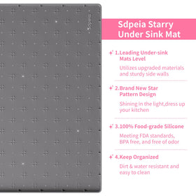 Easy-to-clean Sdpeia mat stays neat with a quick wipe.