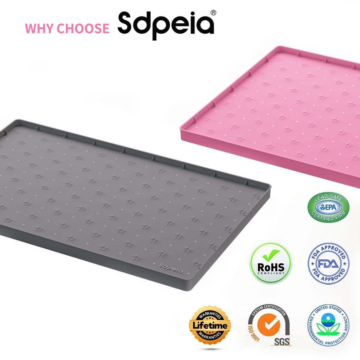 Sdpeia silicone cabinet liner provides waterproof protection against spills.