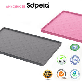 Sdpeia silicone cabinet liner provides waterproof protection against spills.