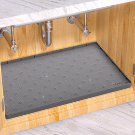 Sdpeia under-sink mat with star pattern adds style while protecting cabinets.