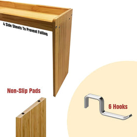 SEAHIXUSS bamboo spice rack above stove works above sink or window