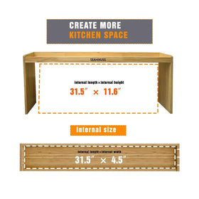 SEAHIXUSS bamboo kitchen shelf demonstrates easy assembly