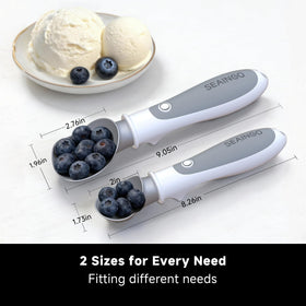 SEAINGO ergonomic handle offers comfortable grip during extended scooping.
