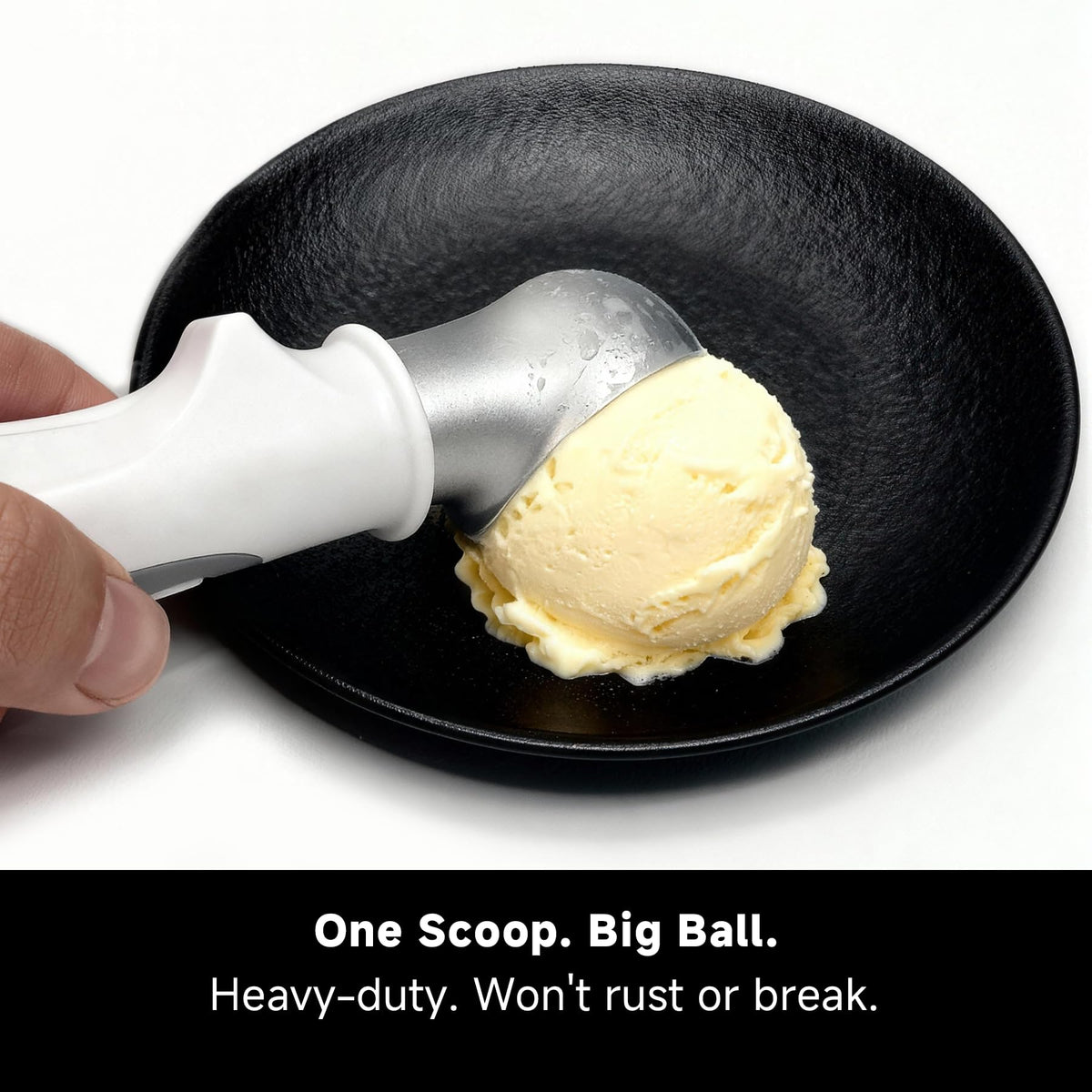 SEAINGO heated scoop quickly reaches 140℉ for easy scooping.