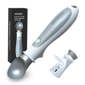 SEAINGO heated ice cream scoop with on/off switch for safe control.