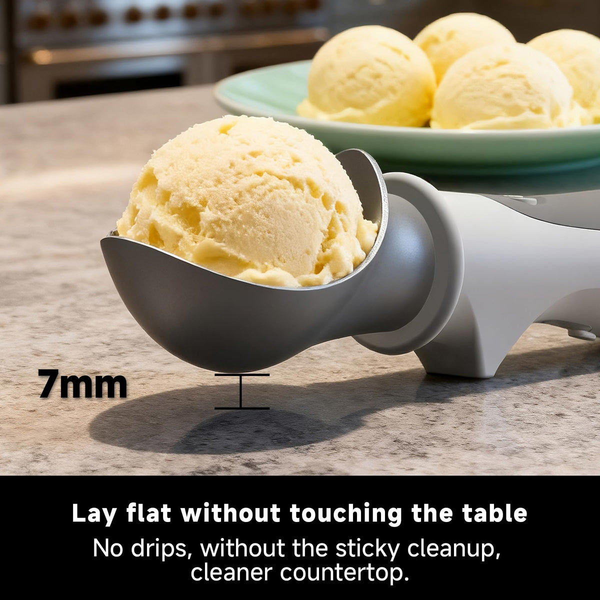 SEAINGO heated non-stick head glides through ice cream.