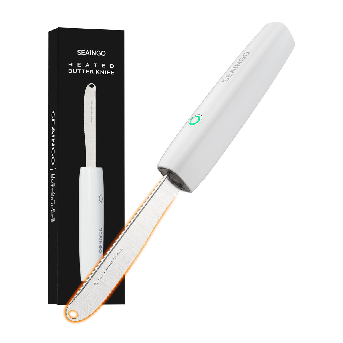 SEAINGO Heating Butter Knife Spreader in cordless use for quick breakfast prep