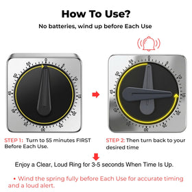 Searon Kitchen Timer loud ring provides audible alerts across the kitchen