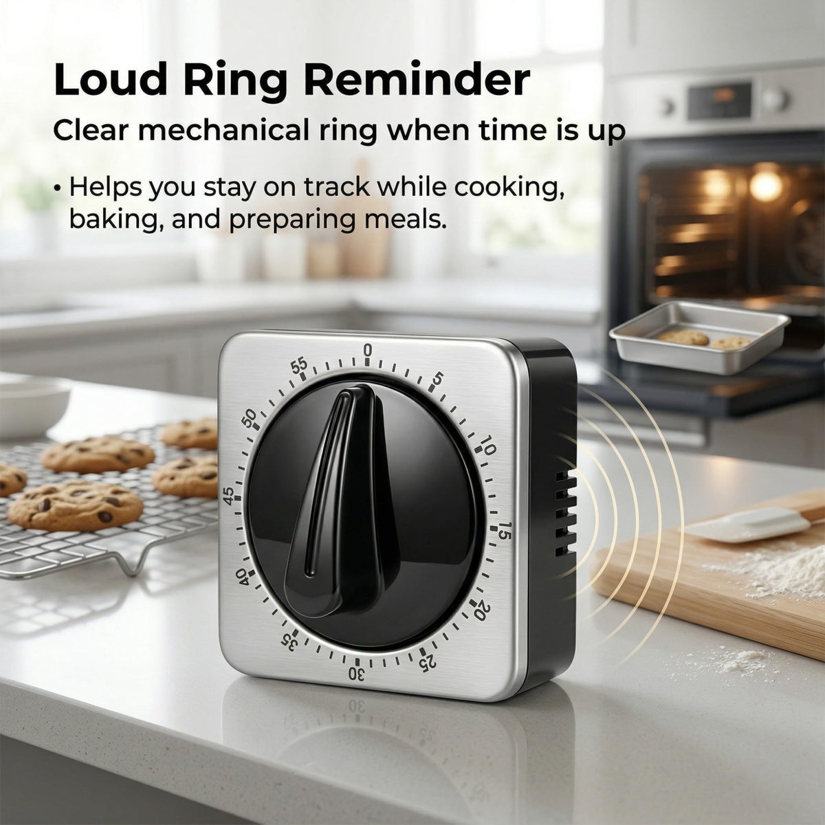 Searon Kitchen Timer no battery needed and eco-friendly by design