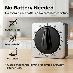 Searon Kitchen Timer stainless steel body combines durability with style