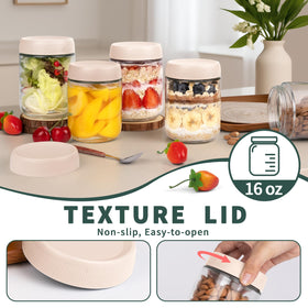 SECLENT glass mason jar with lid highlights clear visibility for fresh storage.