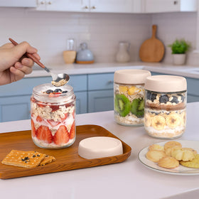 SECLENT meal prep jars are ideal for portion control and portable snacks.
