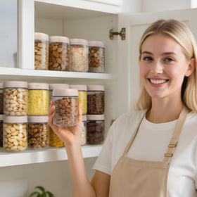 SECLENT jars are microwave-safe with lids removed, freezer-safe, and dishwasher-friendly.