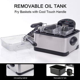 Secura 4L see-through lid window lets you monitor fry progress.