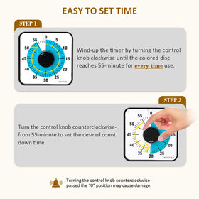 Secura timer blue magnetic back on fridge enables quick placement and hands-free timing