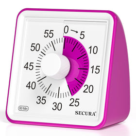 Secura 60-minute timer dial for precise countdown during focused work sessions.